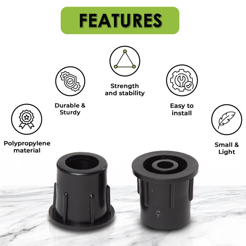 FENCE & DECK RITE Baluster Connectors for 3/4" Metal Balusters, Made with Black Polypropylene 3/4" for Stairs & Decks (Black Polypropylene, Baluster Connectors (50)) - Image 3